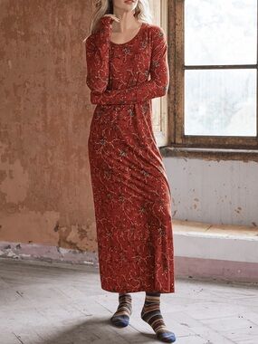 Peruvian Connection Annie's Mughal Print Nightgown Pima Cotton Modal Large NWT